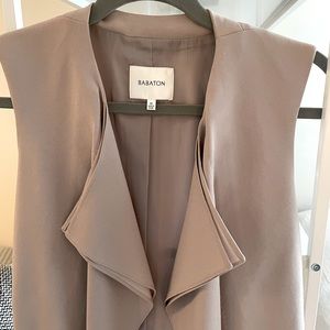 Long Babaton vest in beautiful dusty rose colour